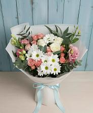 Букет цветов из:  Розы, Лизиантусы и Хризантемы #REPLACE_PRED# Аликоновке