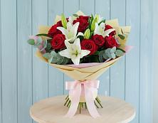 Букет цветов из:  Лилии и Розы #REPLACE_PRED# Аликоновке