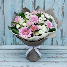 Букет цветов из:  Герберы, Альстромерии и Хризантемы в Аликоновке