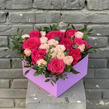 Цветочная композиция из Розы в коробке в Аликоновке
