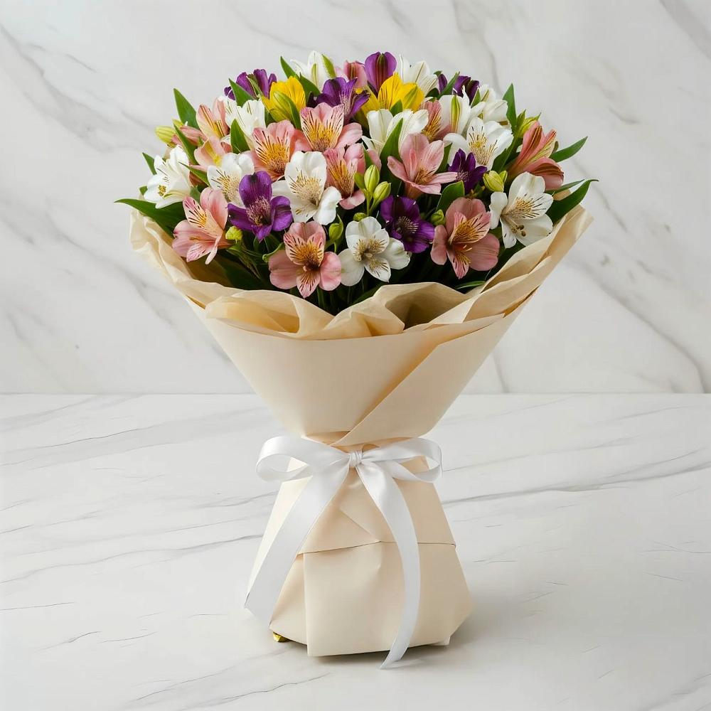 Букет цветов из: Альстромерии в Аликоновке