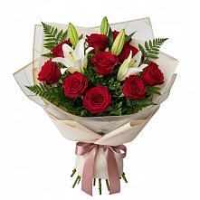 Букет цветов из:  Лилии и Розы #REPLACE_PRED# Аликоновке