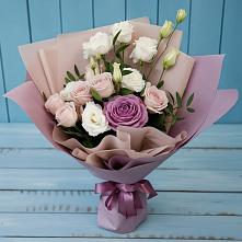 Букет цветов из:  Розы и Лизиантусы в Аликоновке