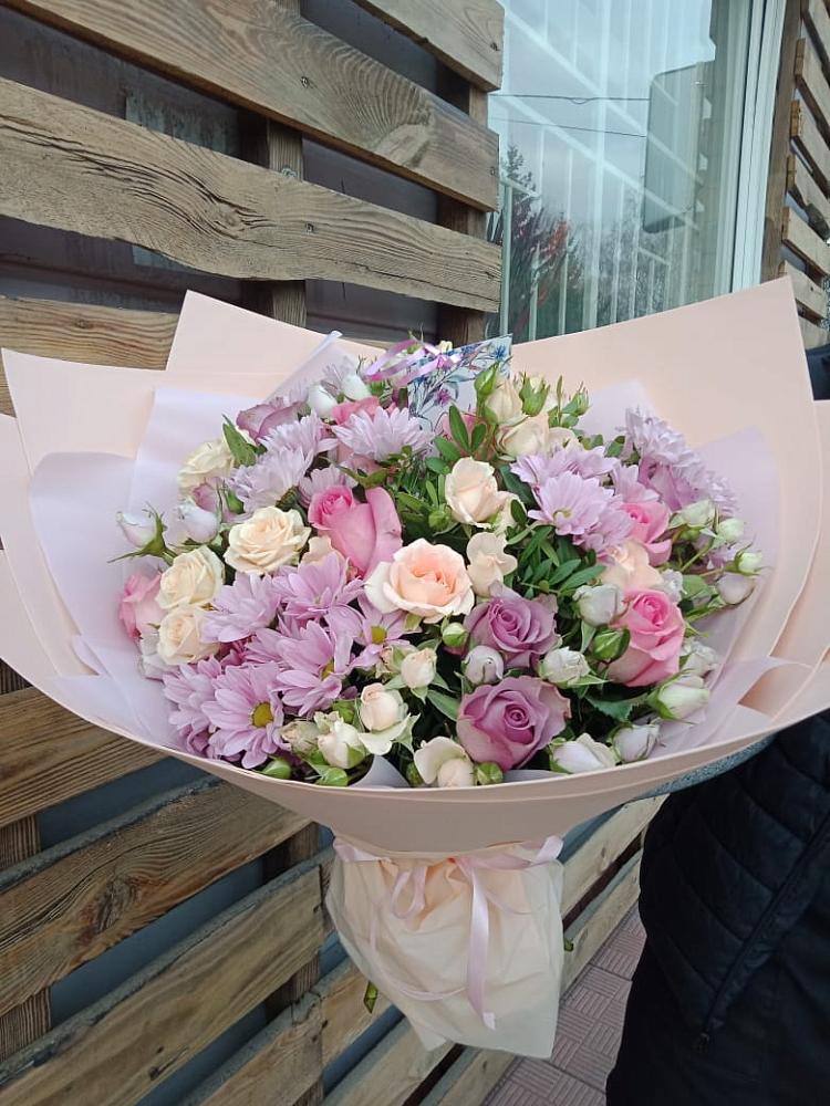 Букет цветов из: Розы и Хризантемы в Аликоновке