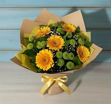 Букет цветов из:  Герберы и Хризантемы в Аликоновке