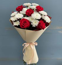 Букет цветов из:  Розы и Хризантемы #REPLACE_PRED# Аликоновке