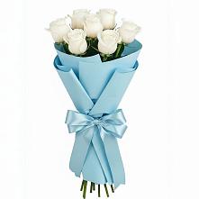 Букет 7 белых роз Проуд в Аликоновке