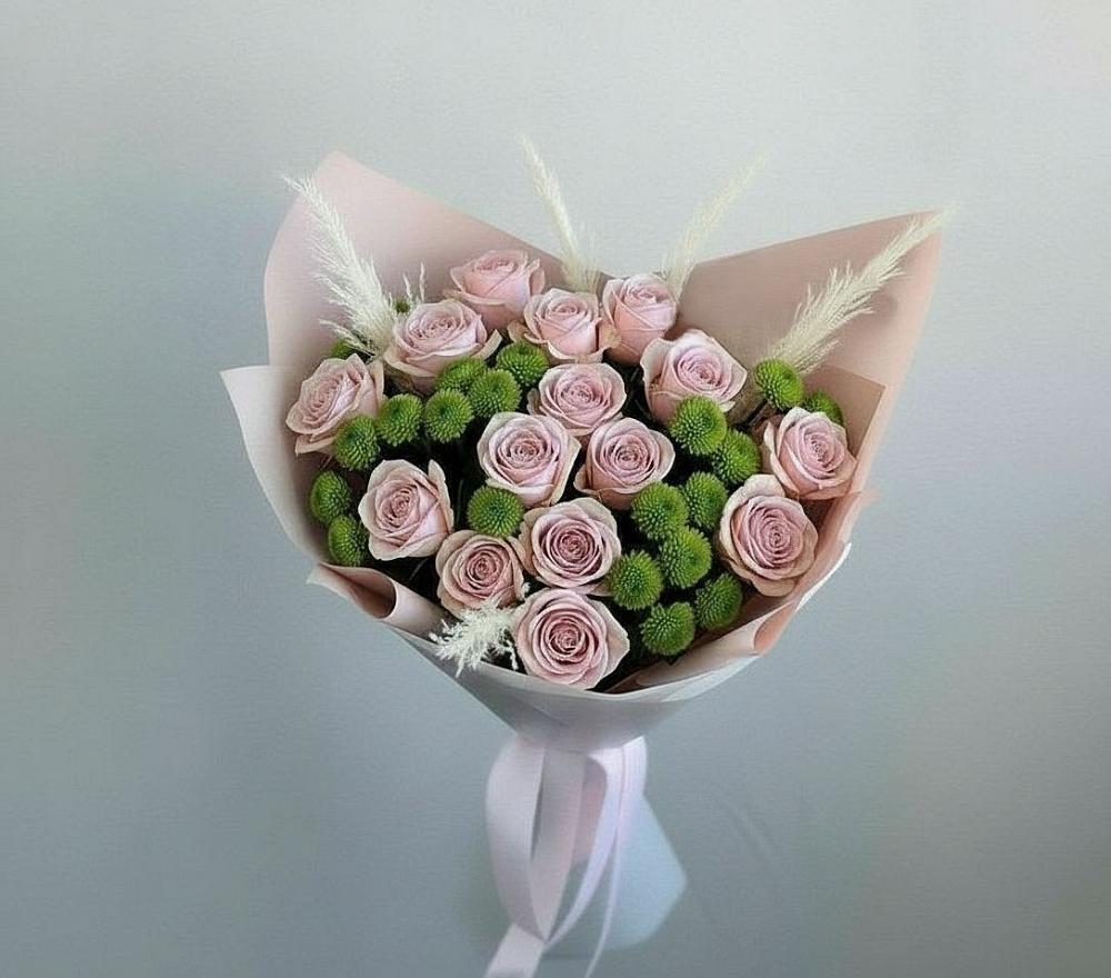 Букет цветов из: Розы и Хризантемы в Аликоновке