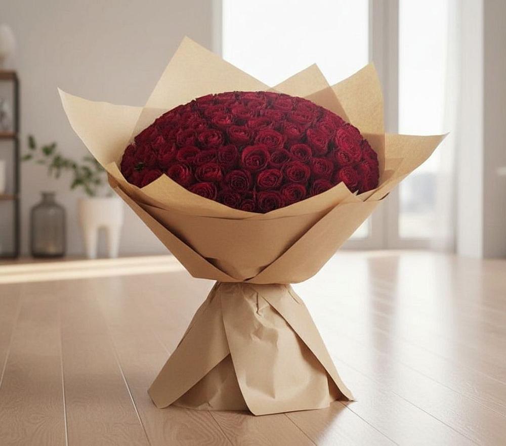 Букет 101 Красная роза в Аликоновке
