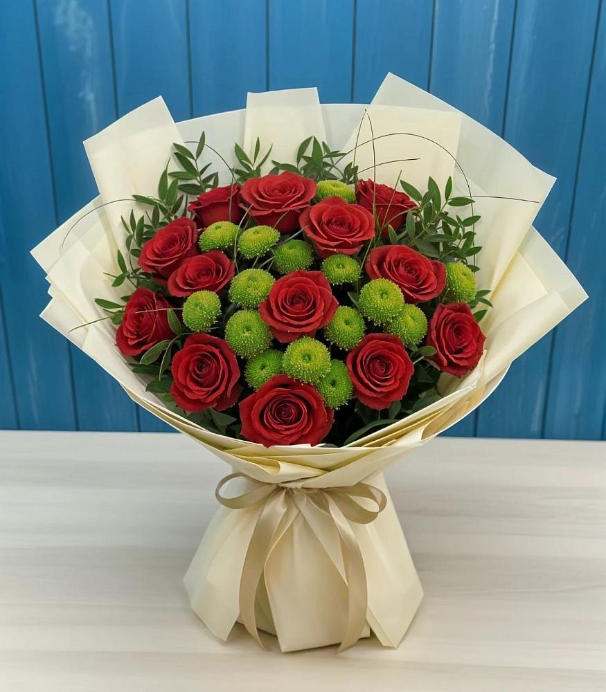 Букет цветов из: Розы и Хризантемы в Аликоновке