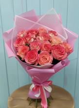 Букет 15 Розовых роз Равель в Аликоновке